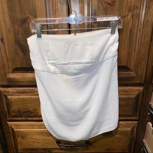 Super down white tube top